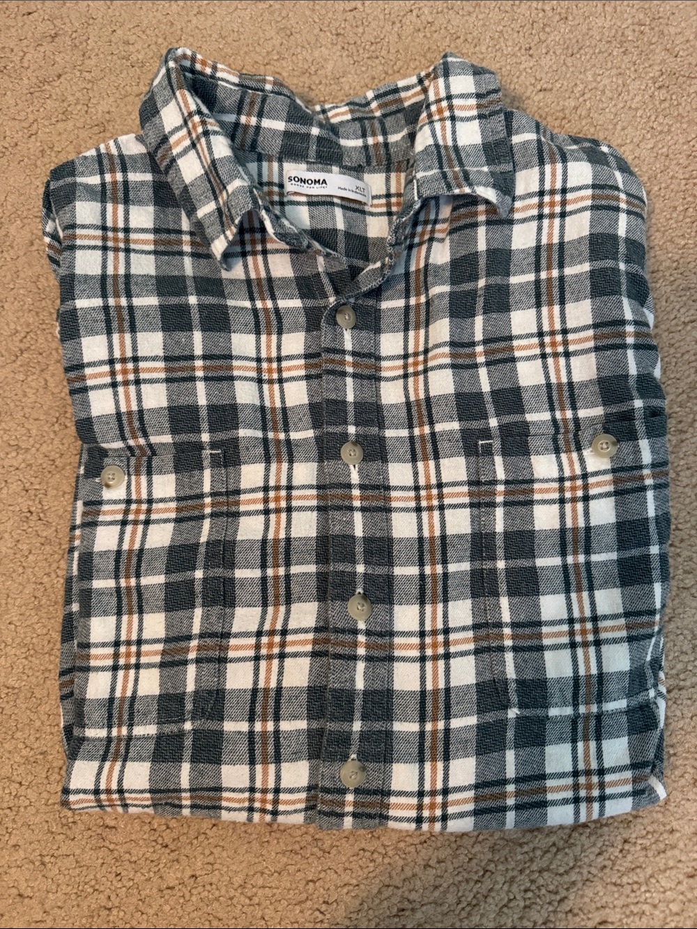 Sonoma Men's Flannel Button-Down Shirt